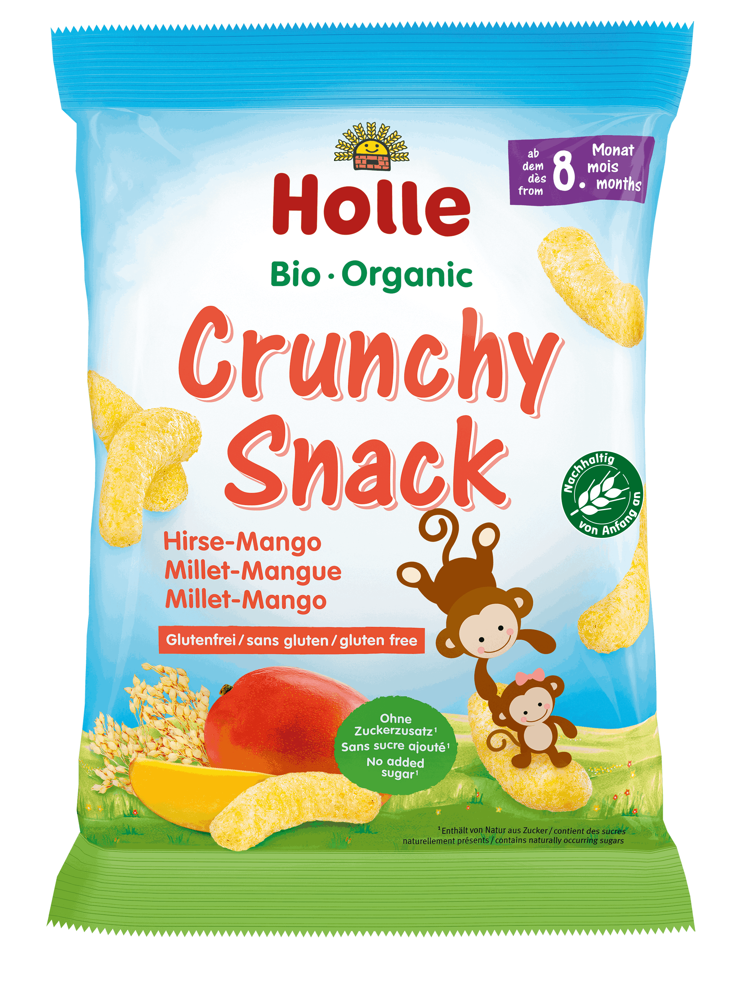 HOLLE Bio-Crunchy Snack Hirse Mango 25 g