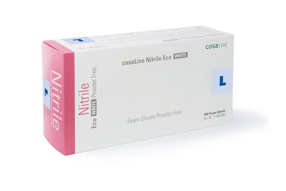 COSALINE Gants examen L Nit Eco blanc no p 200 pce