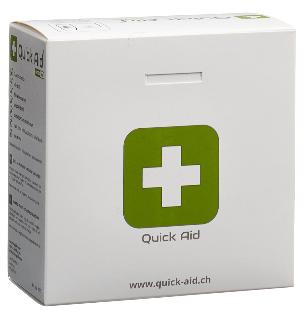 QUICK AID Pflaster 6x460cm Latexfrei blau