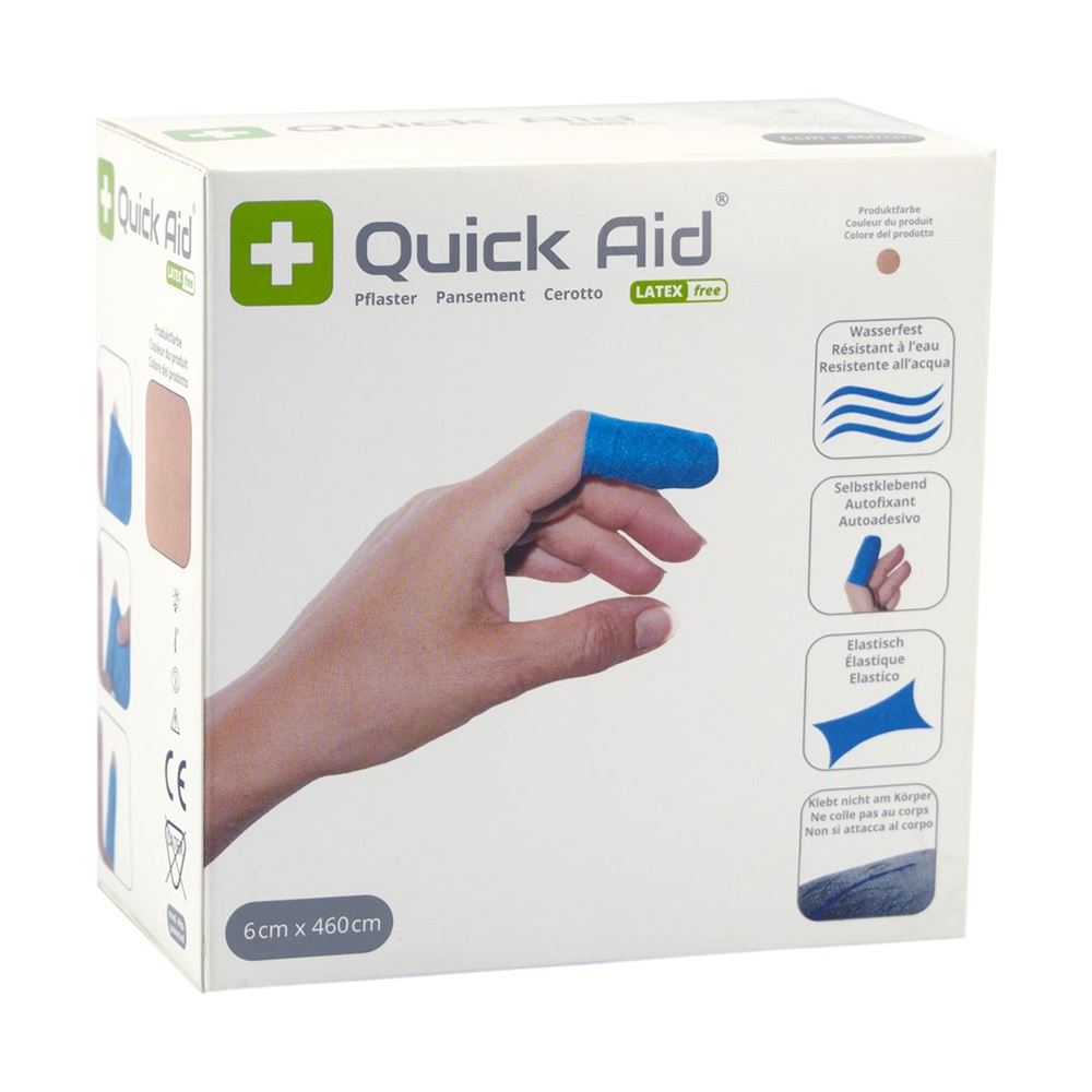 QUICK AID Pflaster 6x460cm Latexfrei hautfarbig