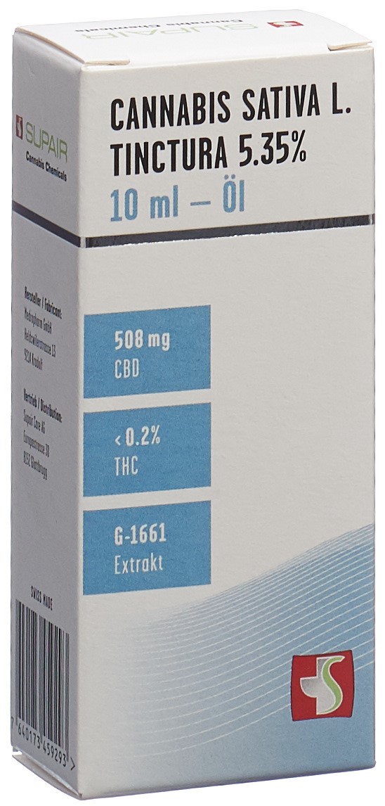 SUPAIR Cannabis sativa L. tinctura 5.35 % 1661 Öl vial 10 ml