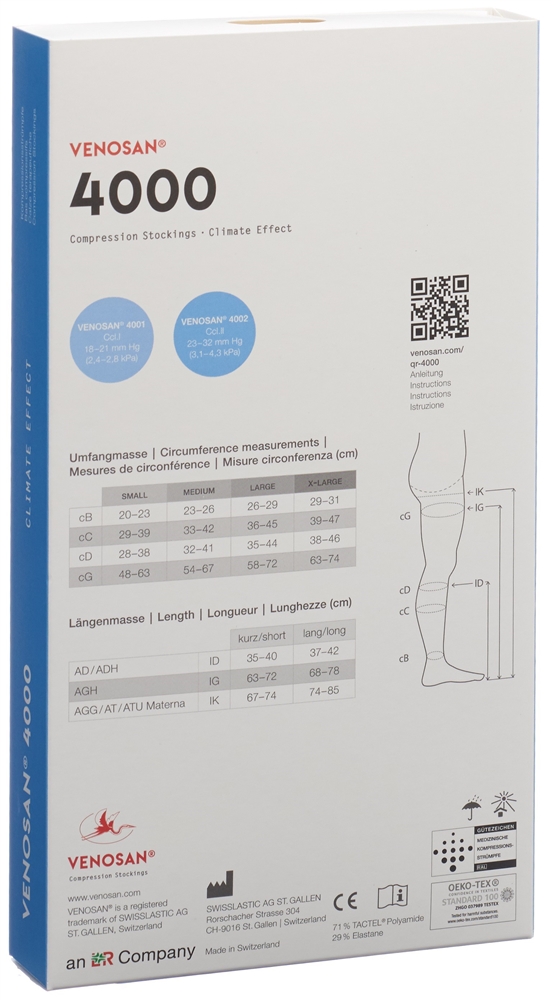 VENOSAN 4002 A-D KKL2 M kurz geschl marok 1 Paar
