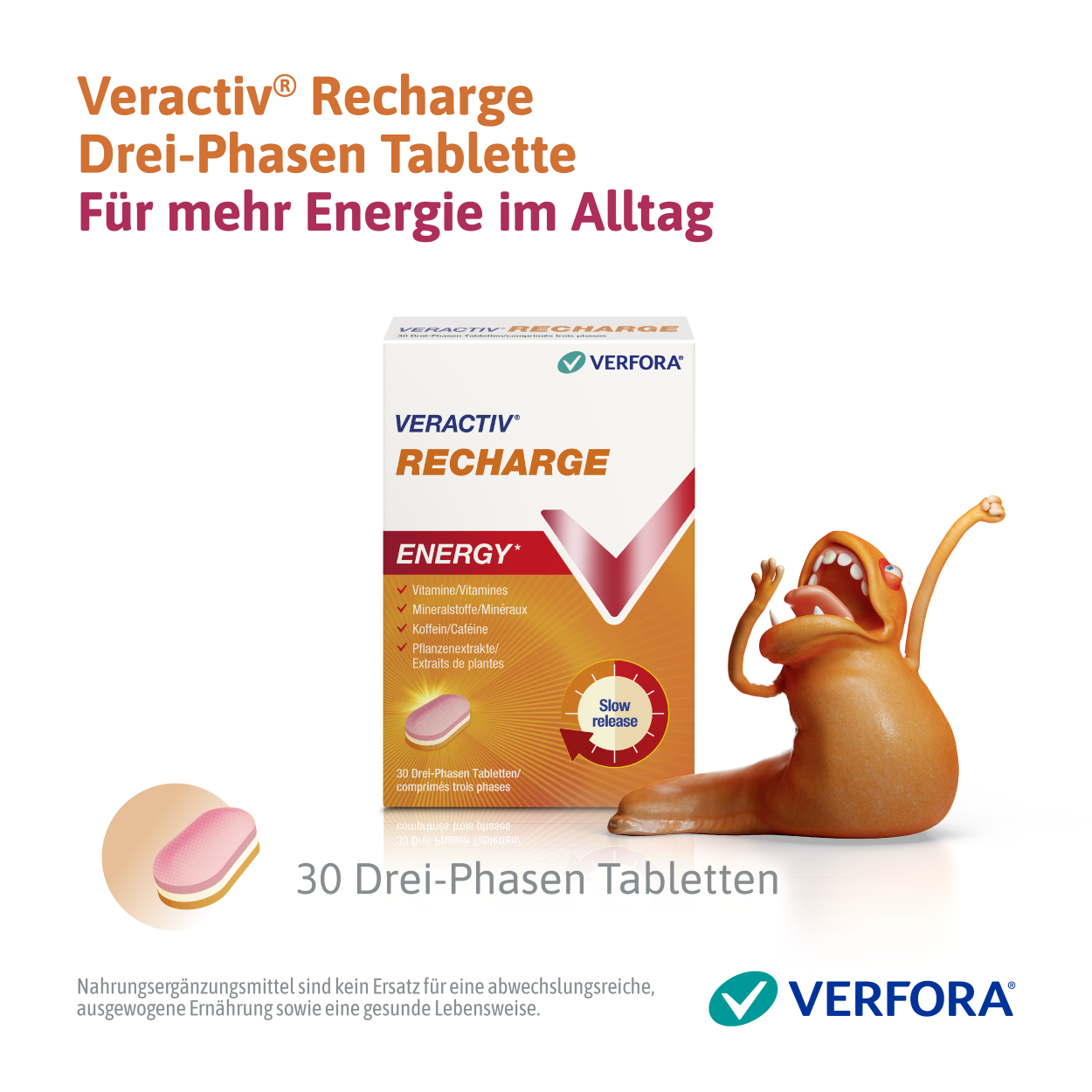 VERACTIV Recharge Drei-Phasen-Tabl 30 Stk