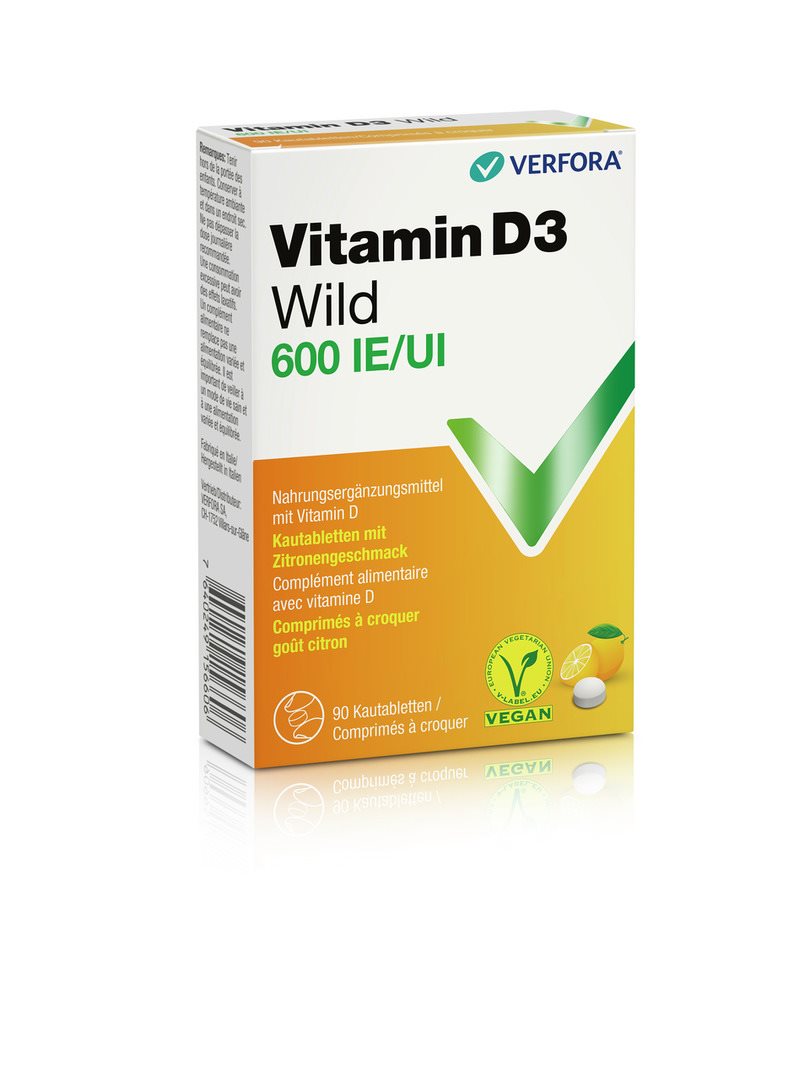 VITAMIN D3 WILD Kautabl 600 IE vegan 90 Stk