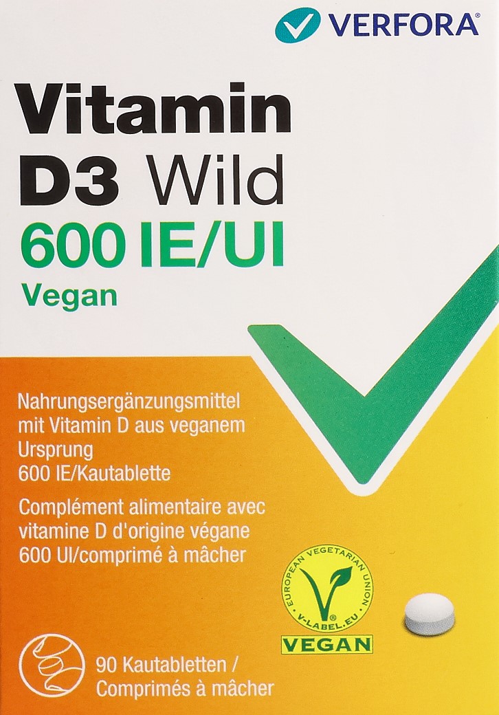 VITAMIN D3 WILD Kautabl 600 IE vegan 90 Stk