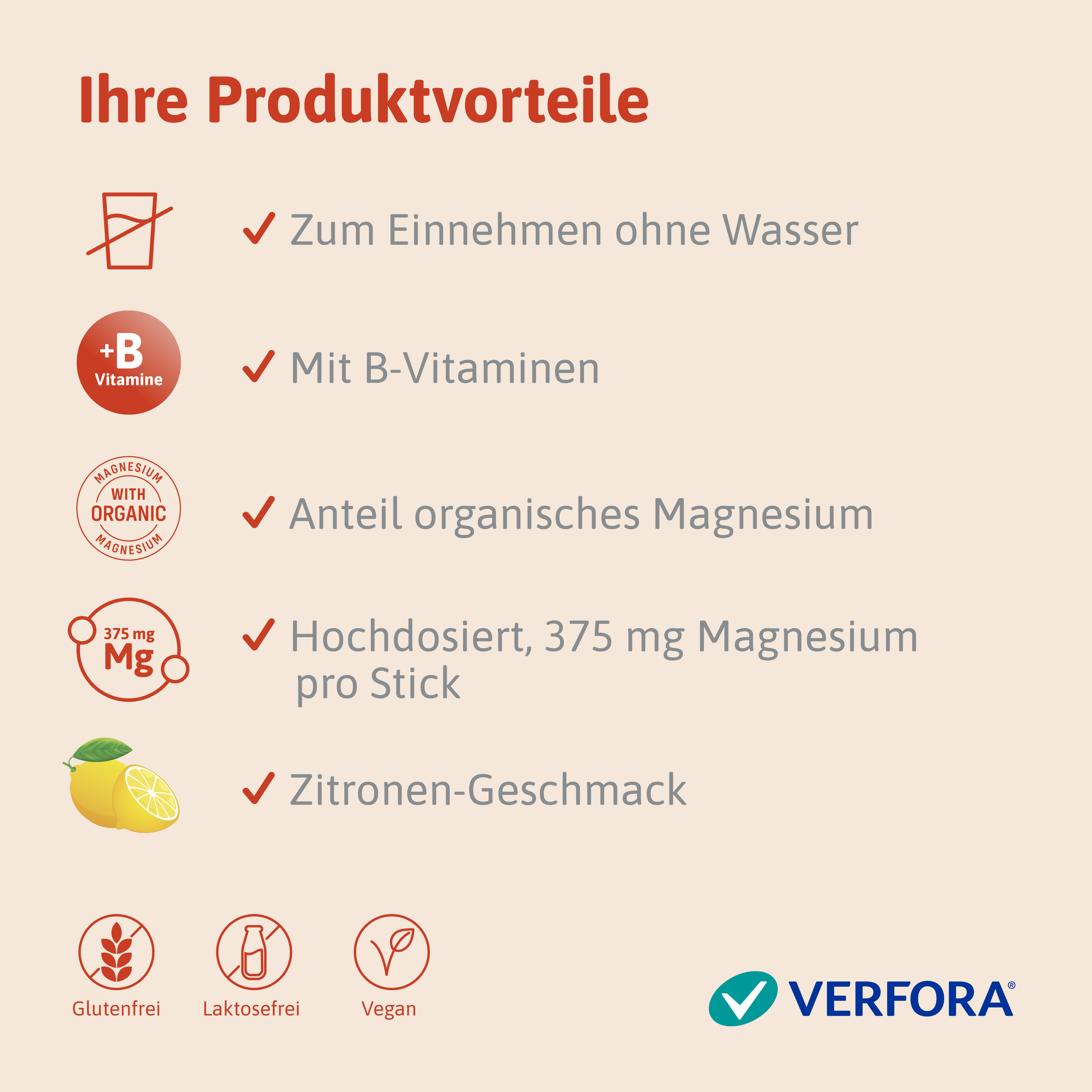 VERACTIV Magnesium Direct+ Zitrone Stick 60 Stk
