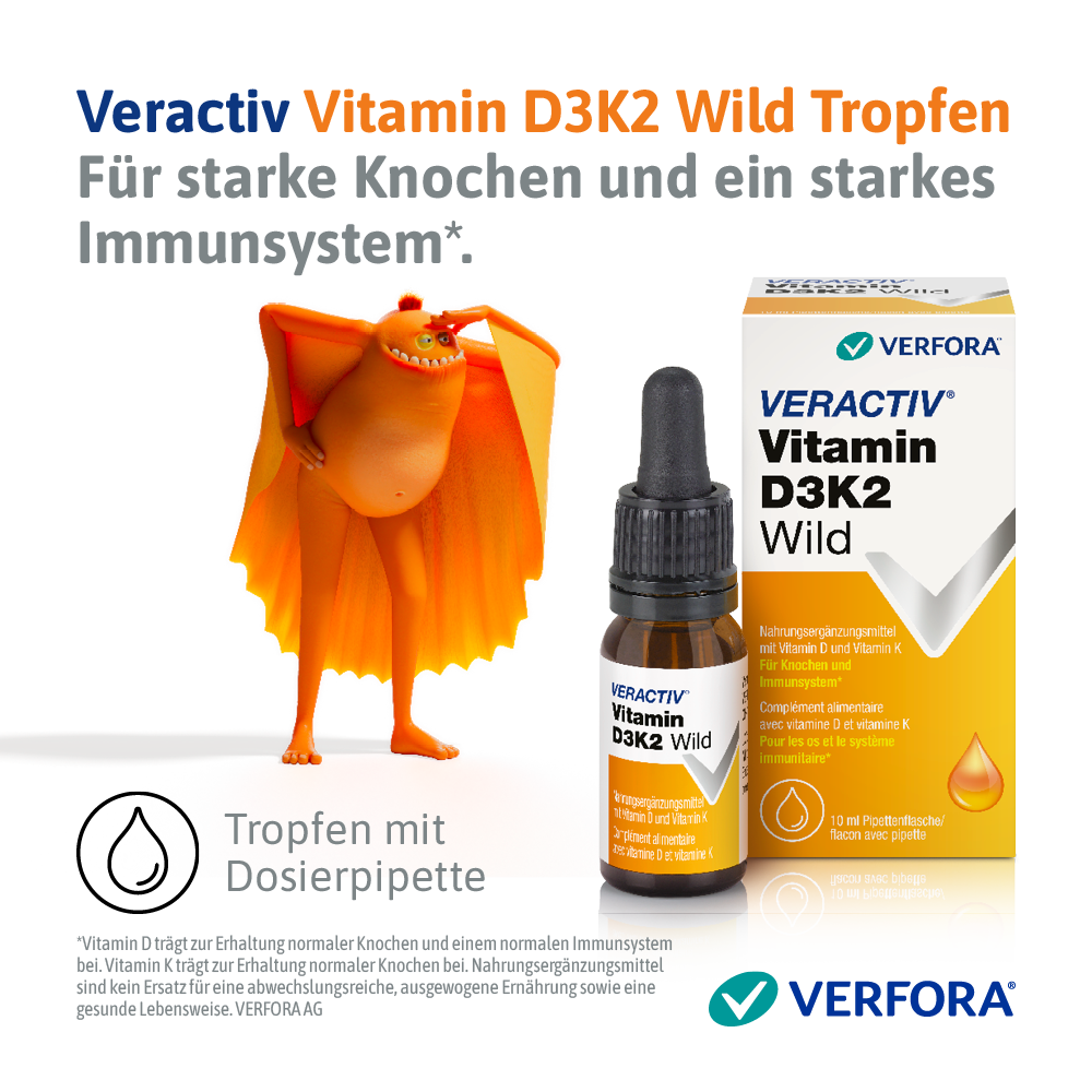 VERACTIV Vitamin D3K2 Wild Tropfen Pip Fl 10 ml