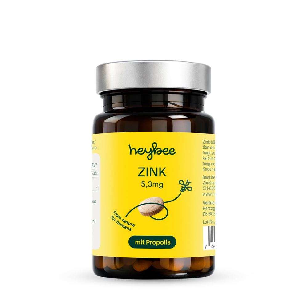 HEYBEE Zink 5.3mg + Propolis Tabl Ds 100 Stk