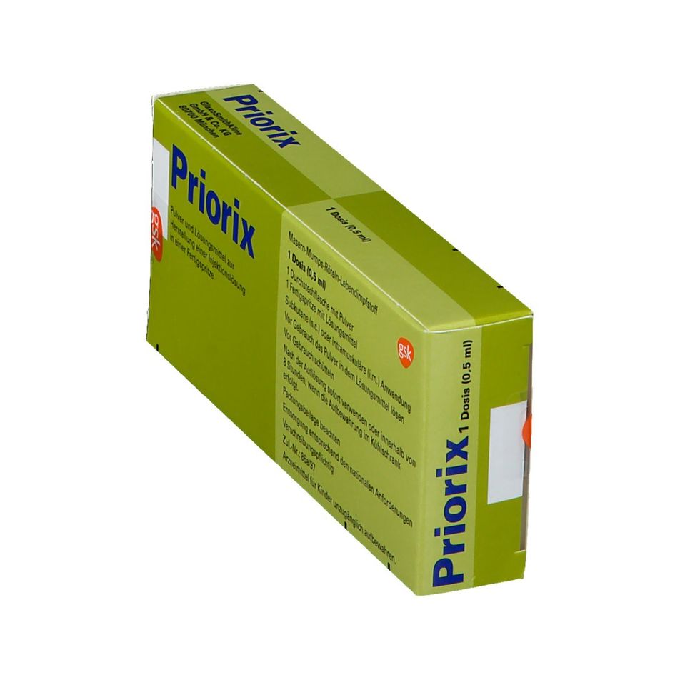 Priorix, Pulver und Lösungsmittel zur Herstellung einer Injektionslösung