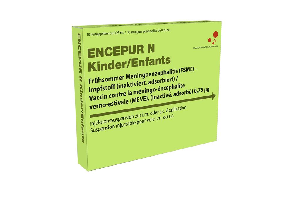 ENCEPUR N susp inj enf s aiguil 10 ser pré 0.25 ml