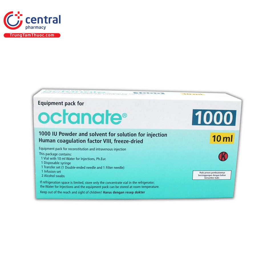 Octanate 1000 I.E., Pulver und Lösungsmittel zur Herstellung einer Injektionslösung
