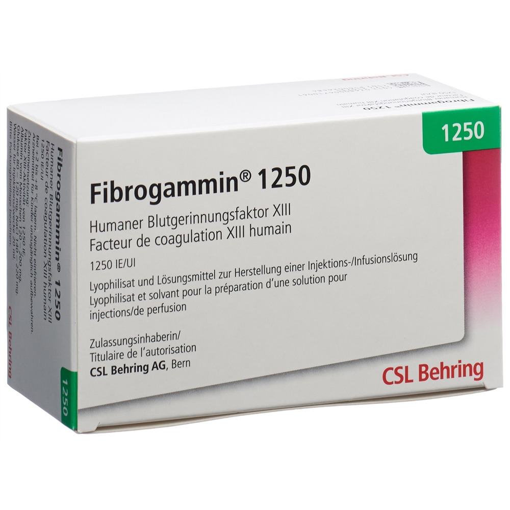 Fibrogammin 1'250 I.E., Pulver und Lösungsmittel zur Herstellung einer Injektions-/Infusionslösung