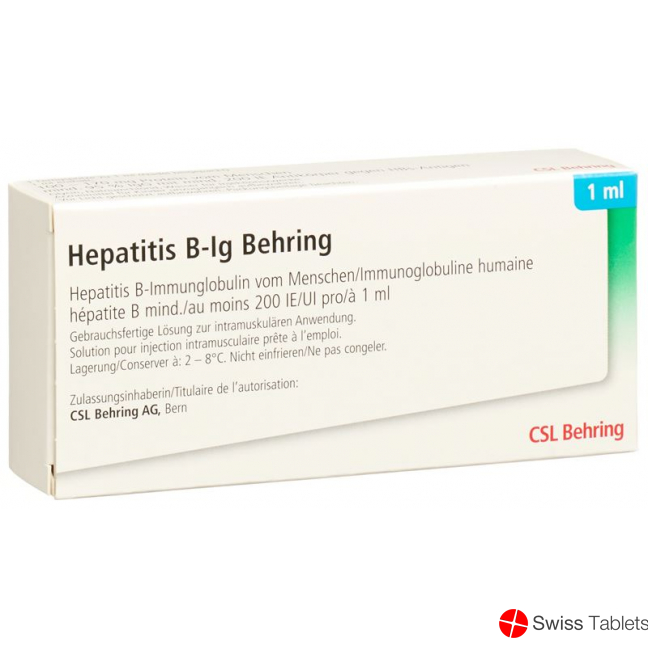 Hepatitis-B-Immunglobulin Behring, Injektionslösung