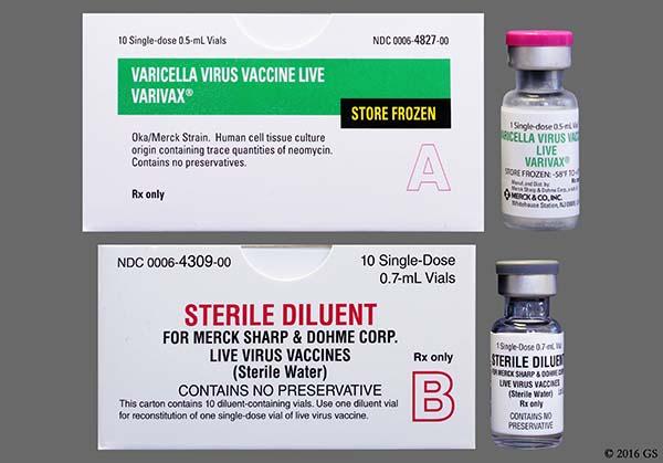 Varivax, Pulver und Lösungsmittel zur Herstellung einer Injektionssuspension