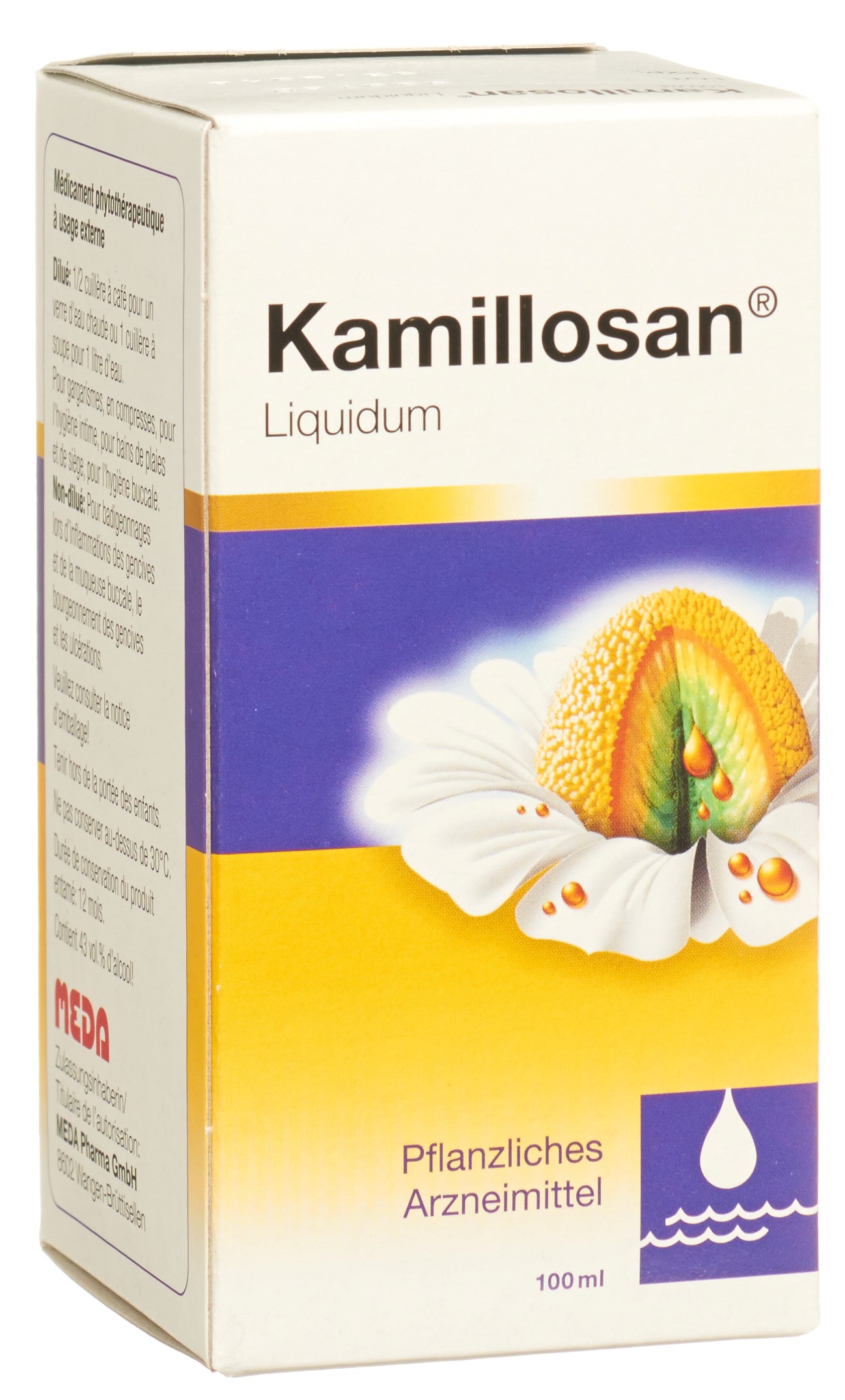 Kamillosan Liquidum, Flüssigkeit zur Anwendung auf der Haut