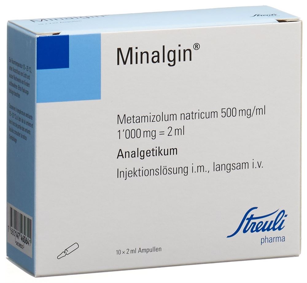 MINALGIN sol inj 1 g/2ml i.m/i.v. 10 amp 2 ml