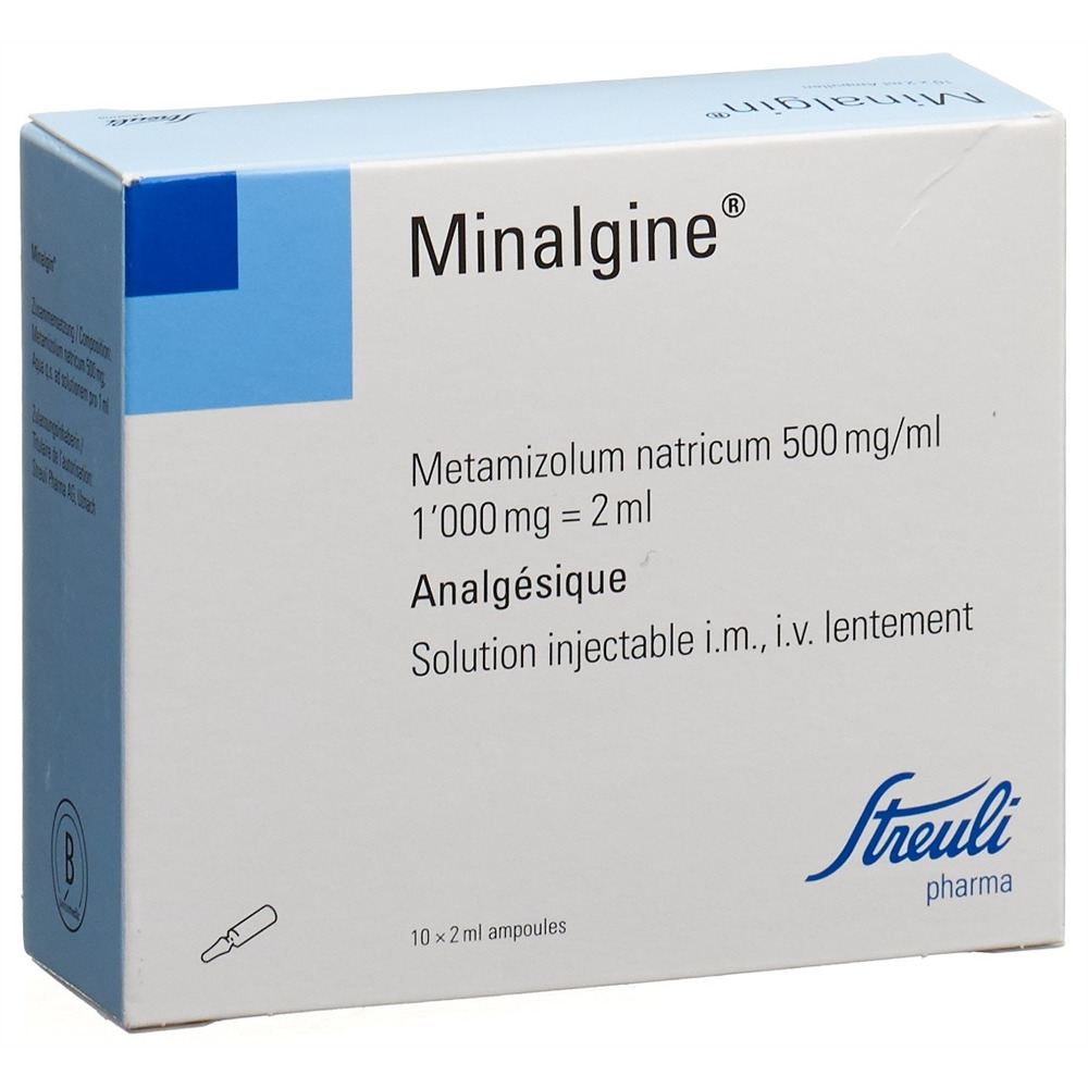 MINALGIN sol inj 1 g/2ml i.m/i.v. 10 amp 2 ml
