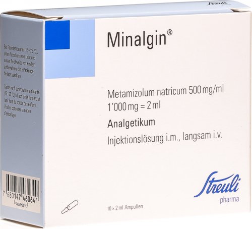 MINALGINE sol inj 1 g/2ml i.m/i.v. 10 amp 2 ml