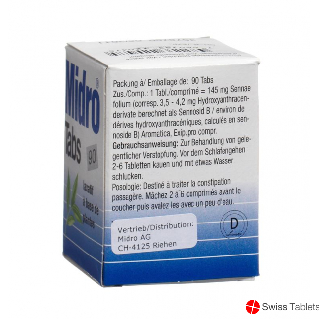 Midro Tabs, Tabletten