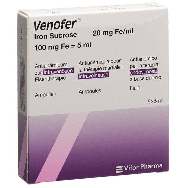 Venofer 100mg / 5 ml, Injektionslösung