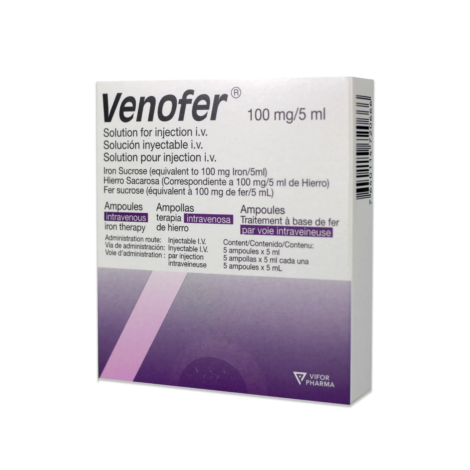 Venofer 100mg / 5 ml, Injektionslösung