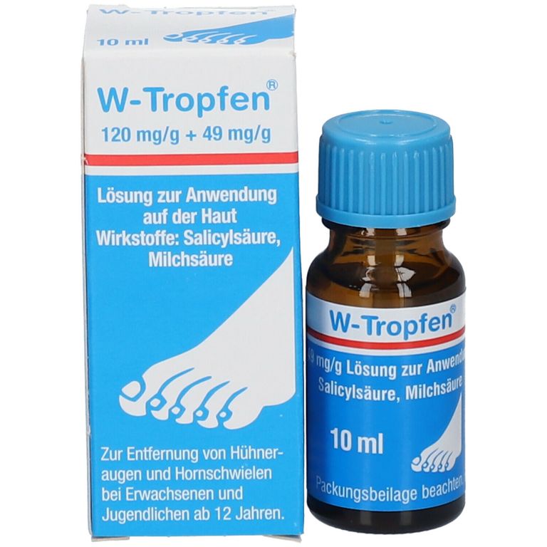 W-Tropfen, Lösung zur Anwendung auf der Haut