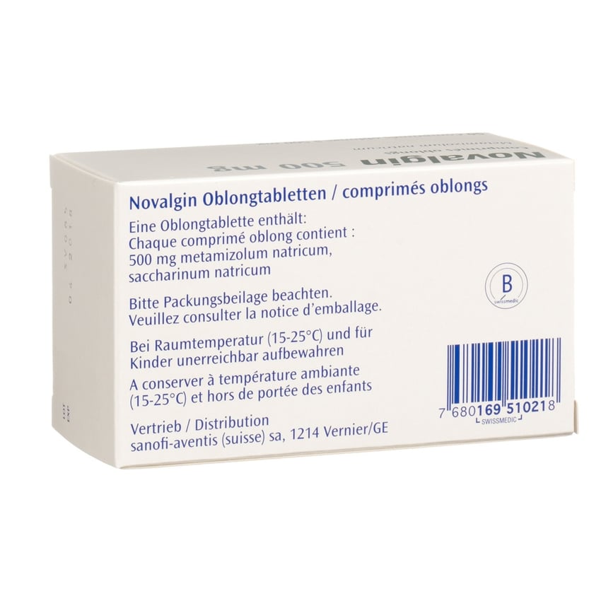 Novalgin, Oblong-Tabletten