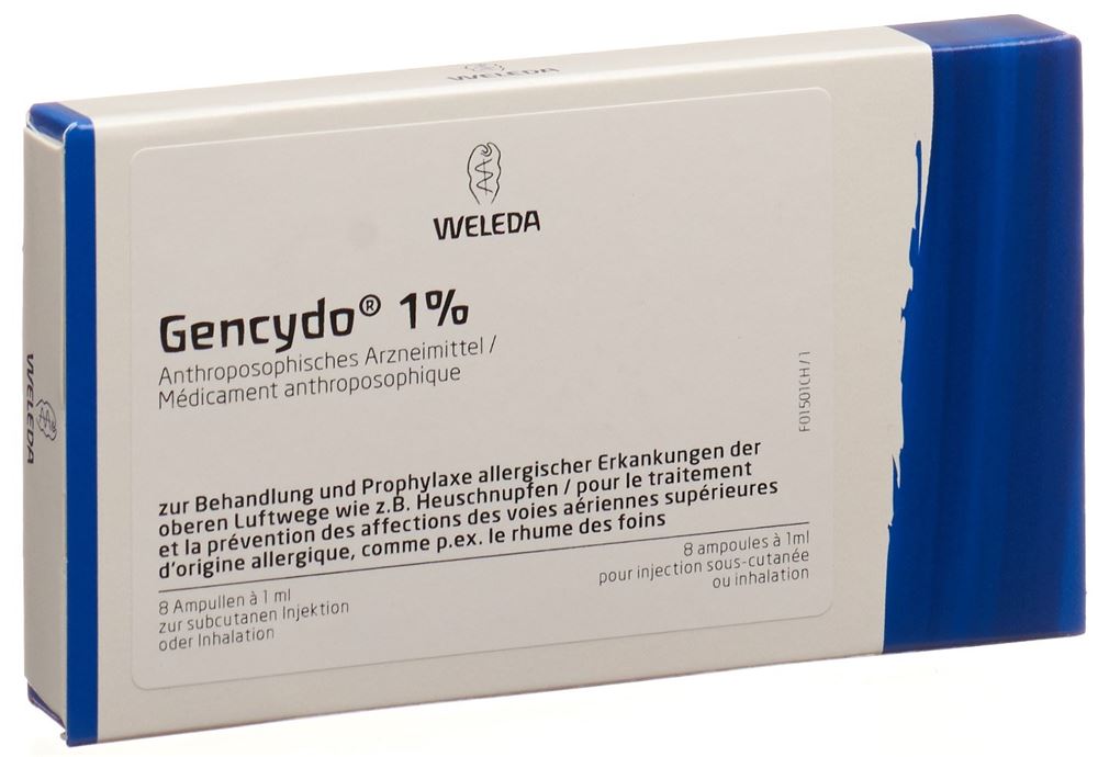 GENCYDO 1%, solution injectable à 1ml