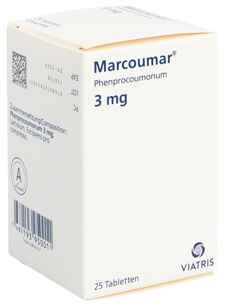 MARCOUMAR cpr 3 mg fl plast 25 pce