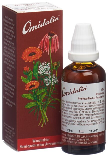Omidalin Wundtinktur, Flüssigkeit zur Anwendung auf der Haut und in der Mundhöhle