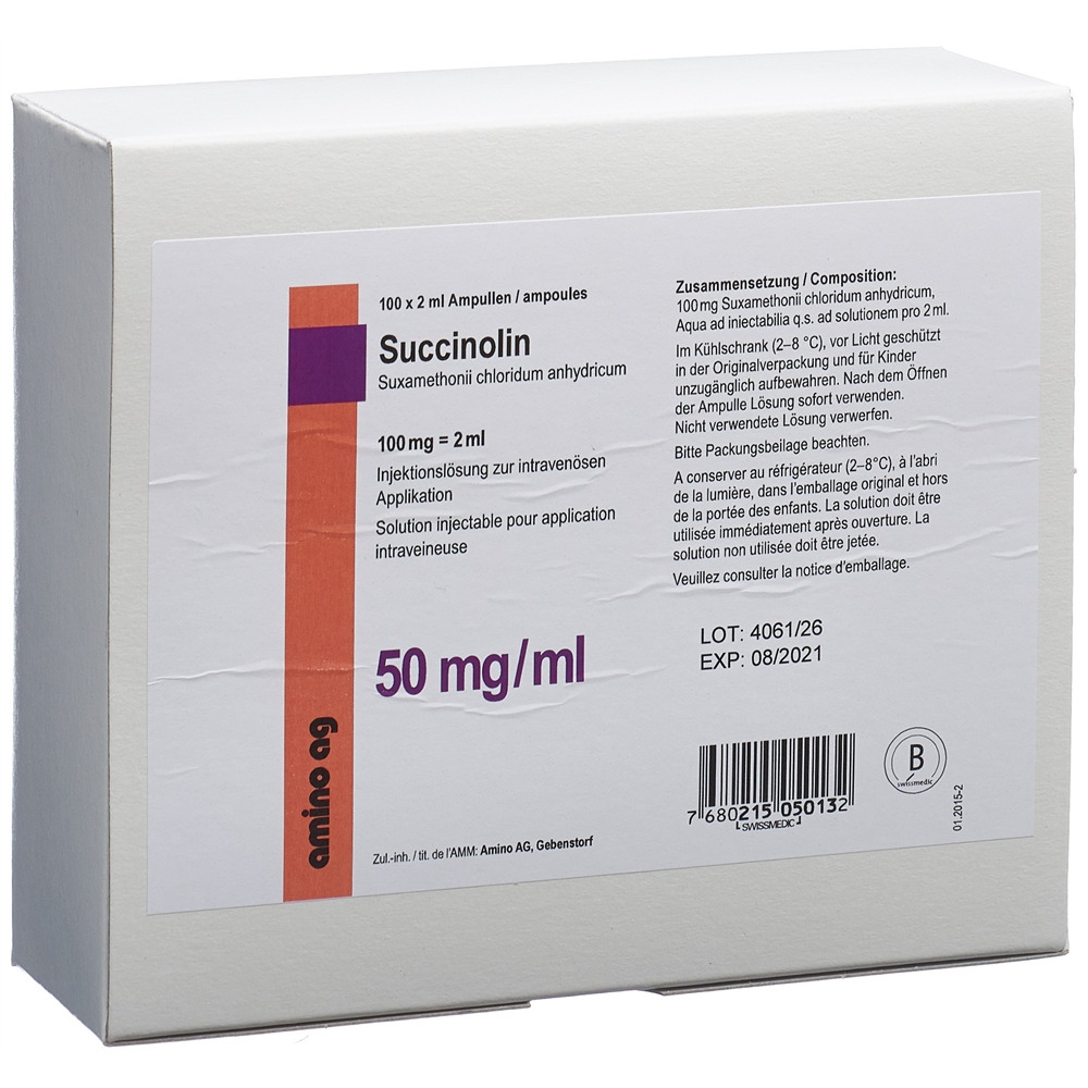 SUCCINOLIN sol inj 100 mg/2ml 100 amp 2 ml