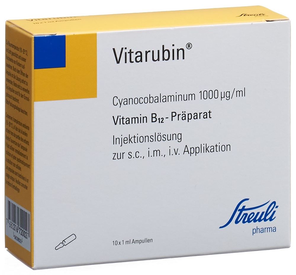 VITARUBIN sol inj 1000 mcg/ml 10 amp 1 ml