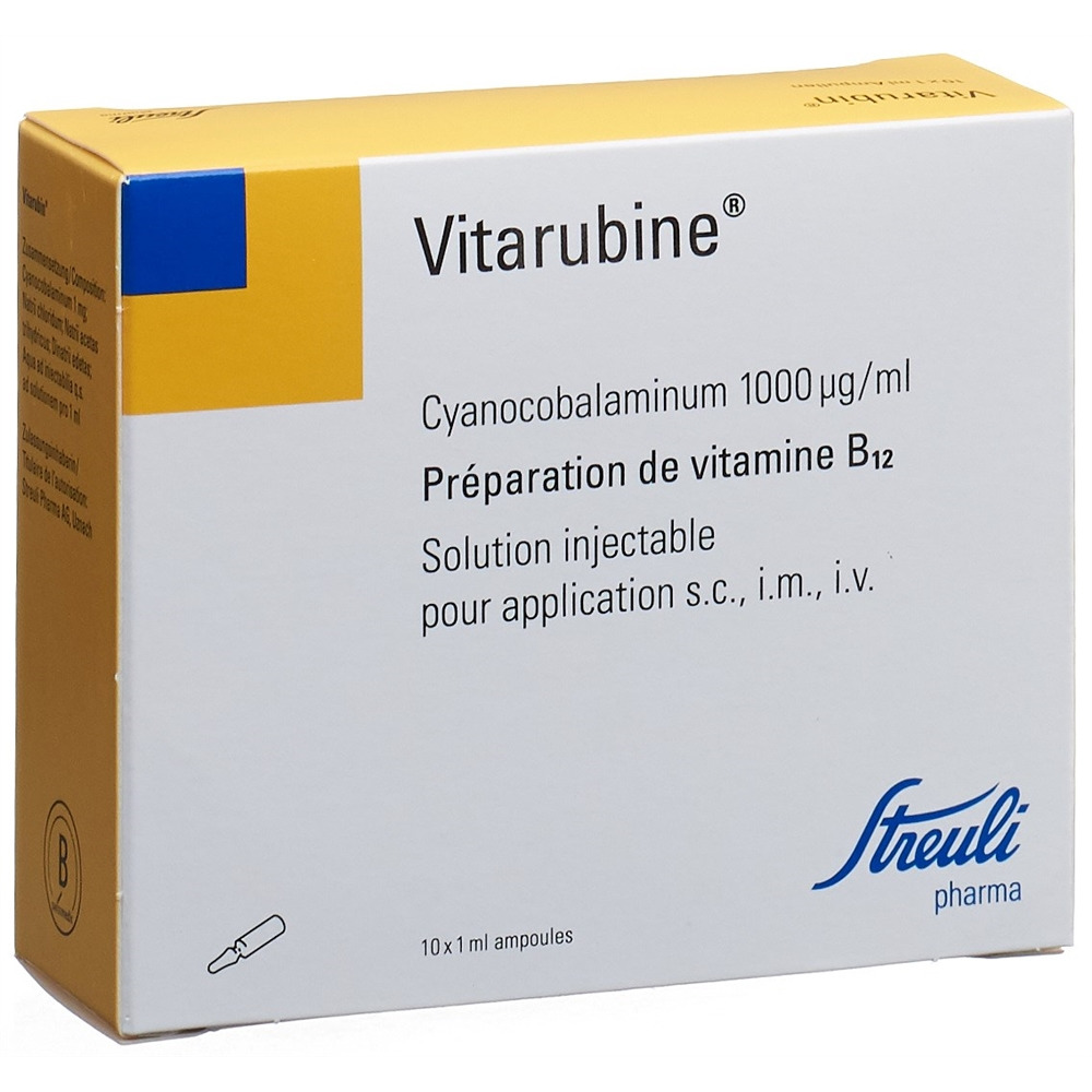 VITARUBIN sol inj 1000 mcg/ml 10 amp 1 ml