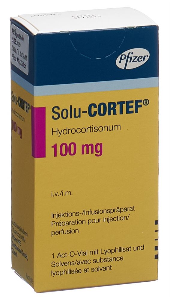 Solu-Cortef 100 mg, Pulver und Lösungsmittel zur Herstellung einer Injektions-/Infusionslösung