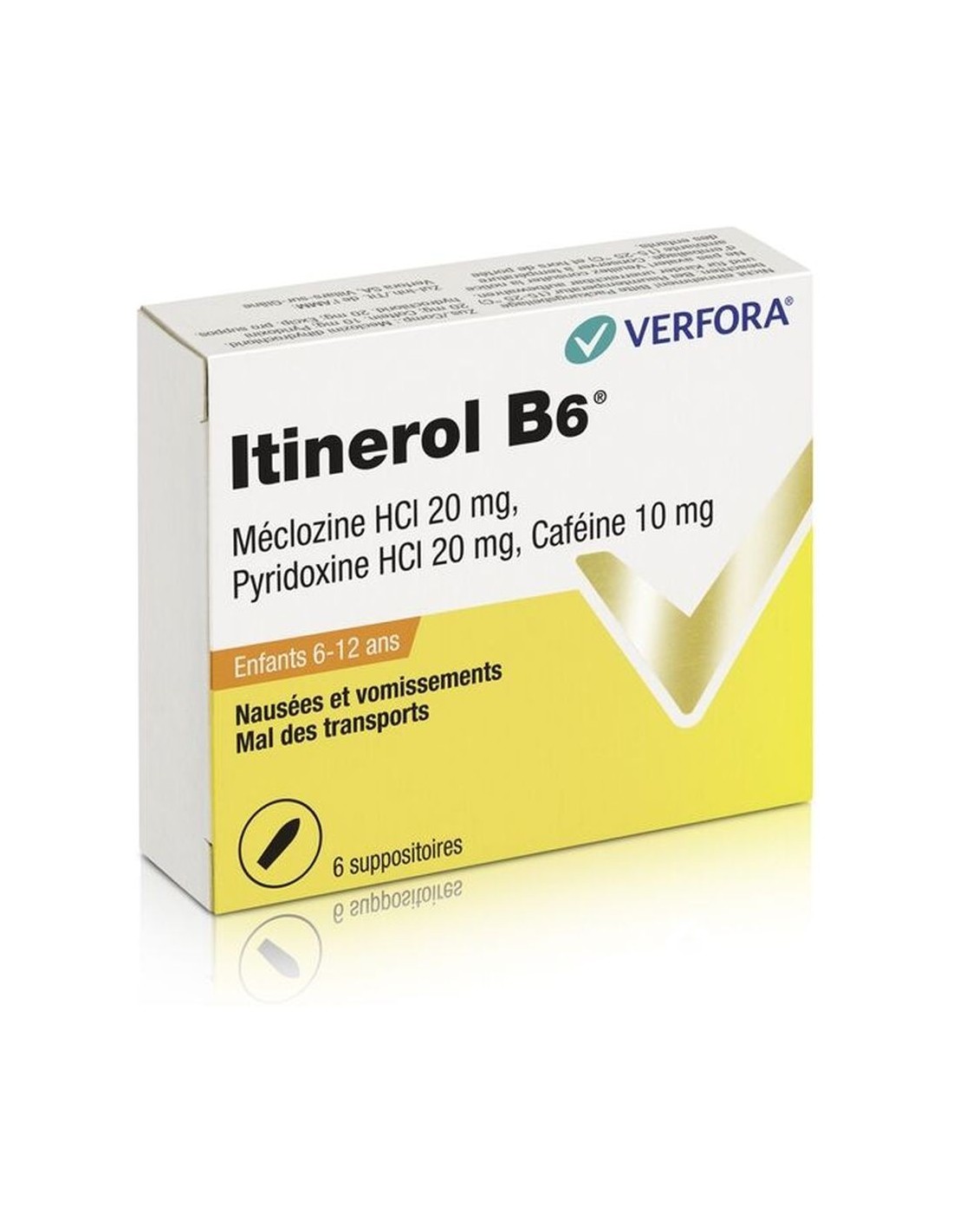 Itinerol B6, suppositoires pour bébés et enfants