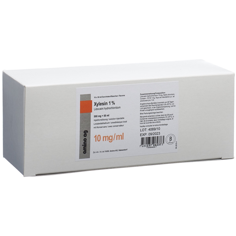 XYLESINE sol inj 500 mg/50ml a cons 10 x 50 ml