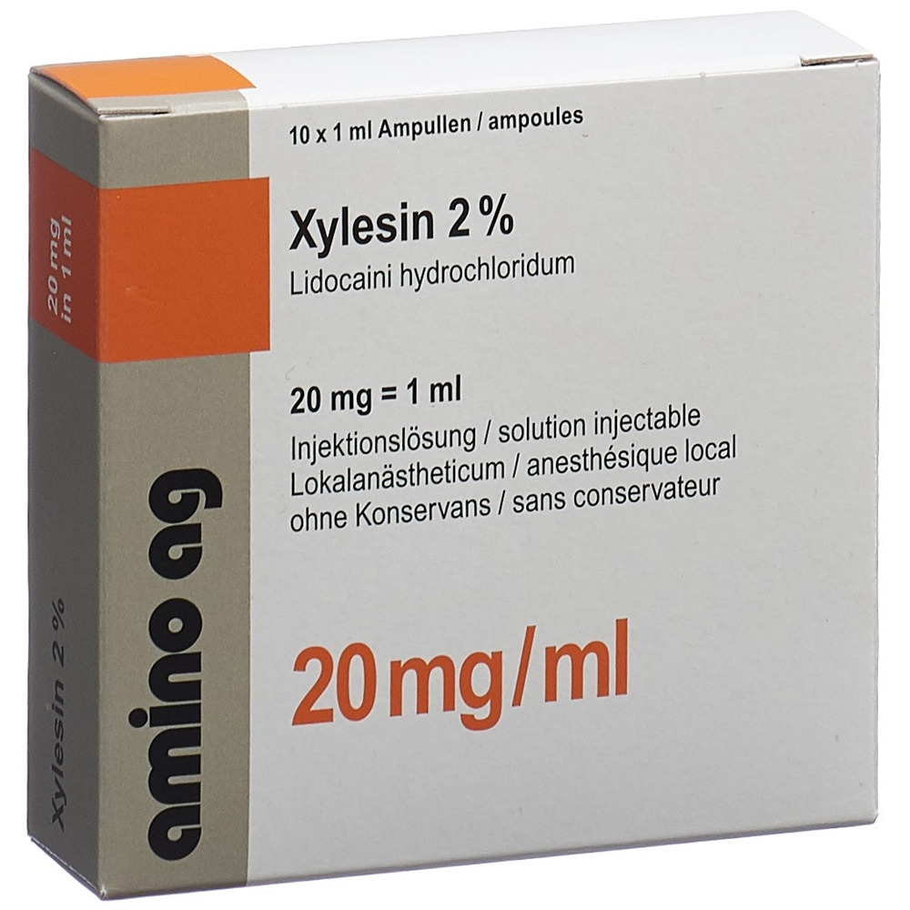 XYLESINE sol inj 20 mg/ml 10 amp 1 ml