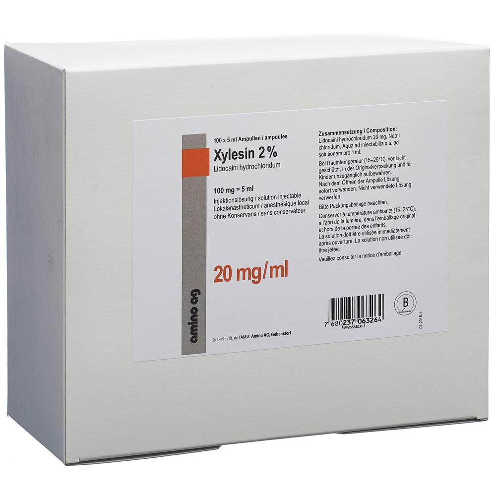 XYLESINE sol inj 100 mg/5ml 100 amp 5 ml