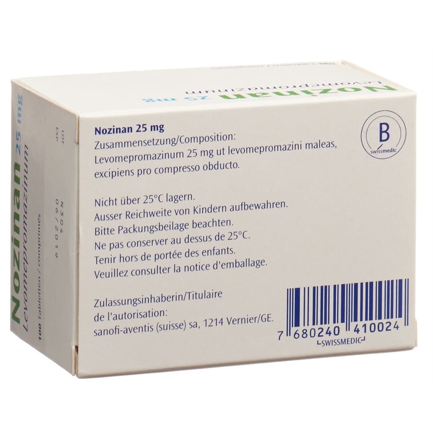 Nozinan 25 mg, Filmtabletten