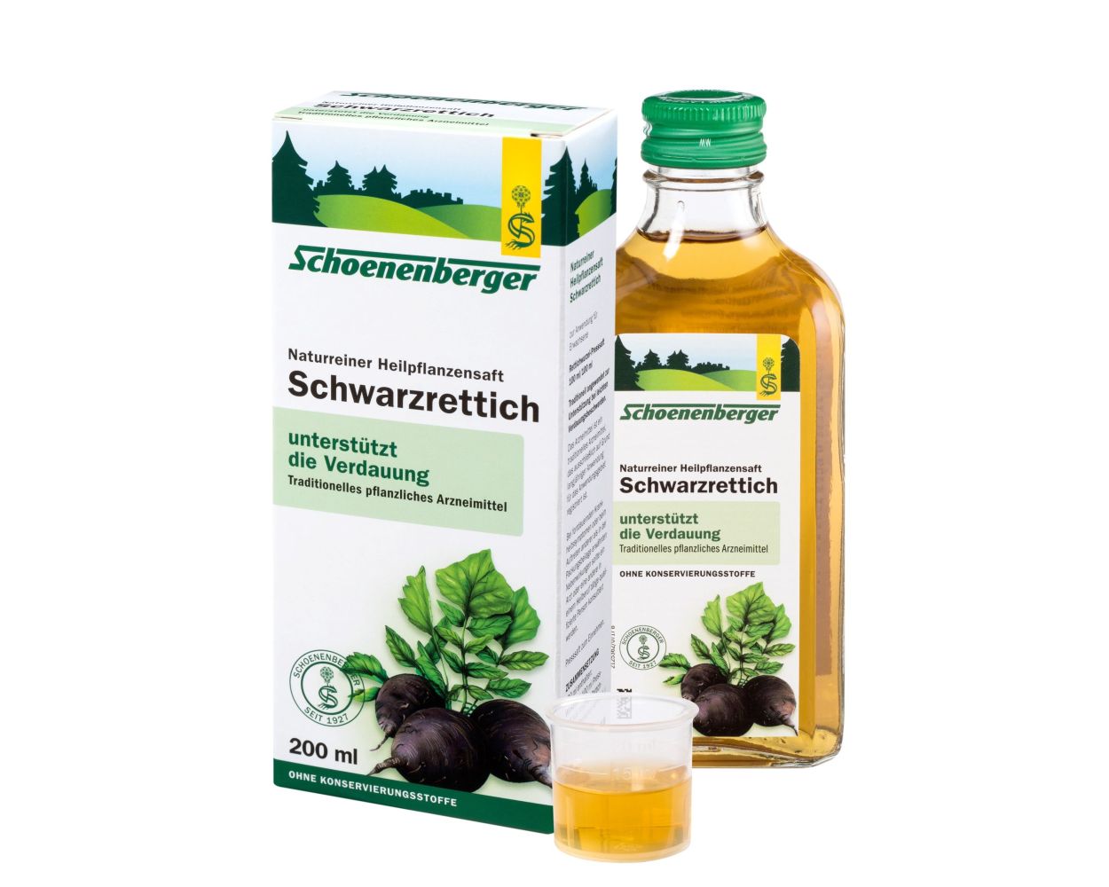 Schoenenberger naturreiner Heilpflanzensaft Schwarzrettich, Flüssigkeit zum Einnehmen