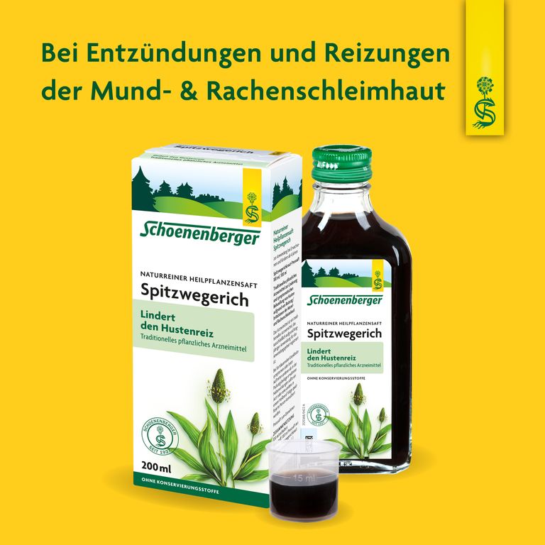 Schoenenberger naturreiner Heilpflanzensaft Spitzwegerich, Flüssigkeit zum Einnehmen