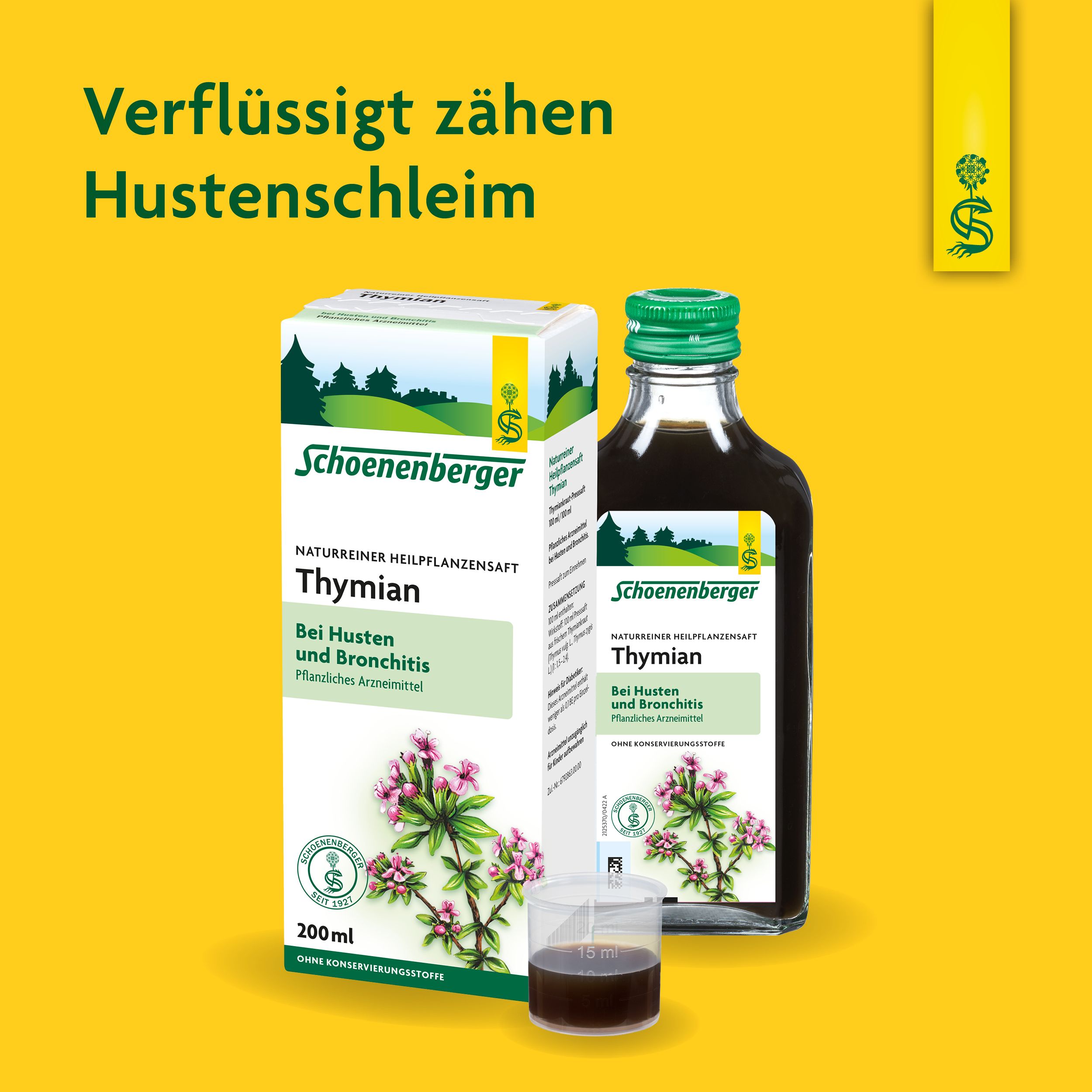Schoenenberger naturreiner Heilpflanzensaft Thymian, Flüssigkeit zum Einnehmen