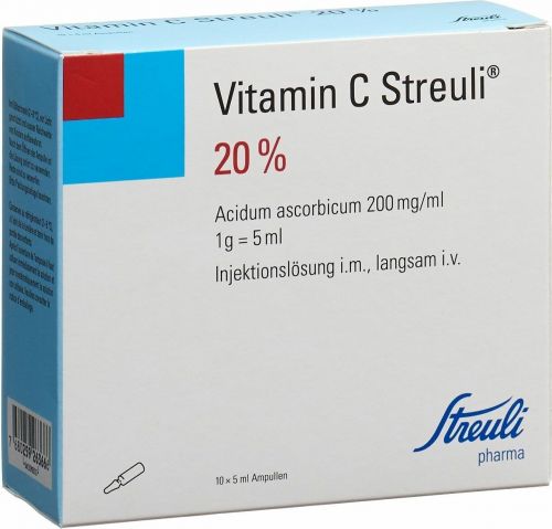 Vitamin C Streuli 20 %/ 5 mL, Injektionslösung