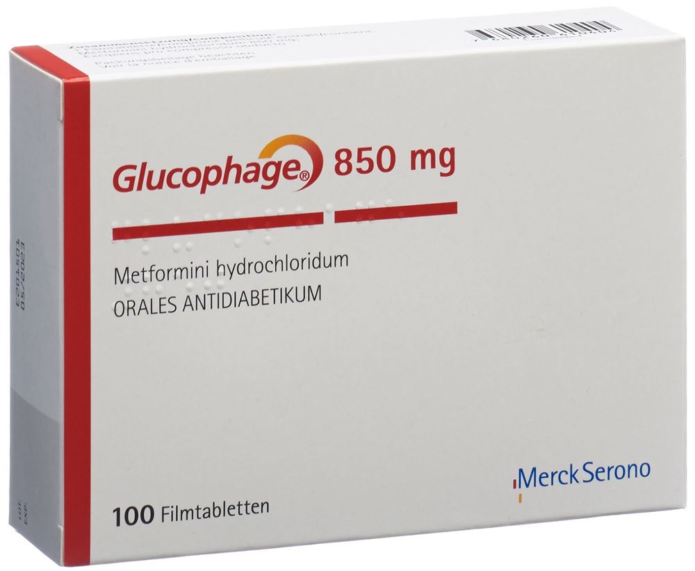 GLUCOPHAGE cpr pell 850 mg 100 pce
