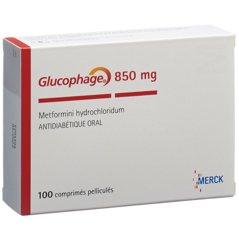 GLUCOPHAGE cpr pell 850 mg 100 pce