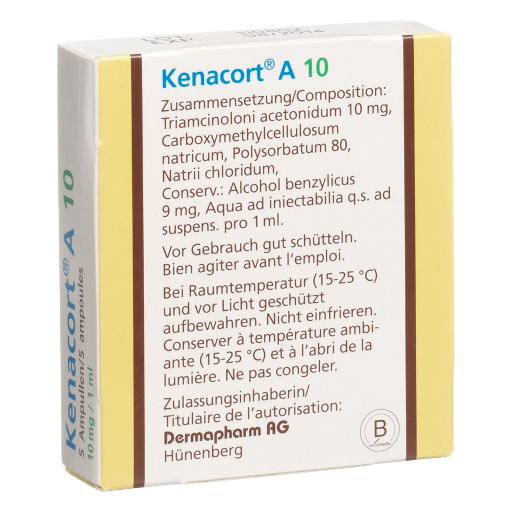 KENACORT A 10 susp inj 10 mg/ml 5 amp 1 ml