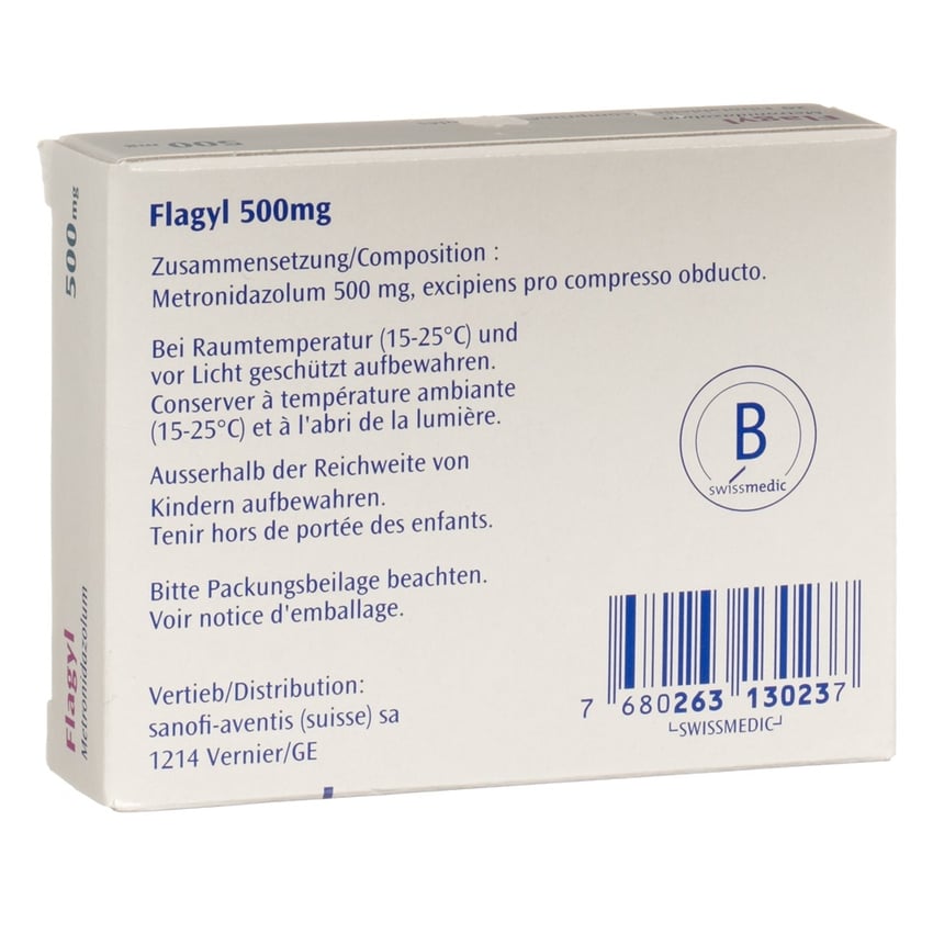 Flagyl 500 mg, comprimés pelliculés
