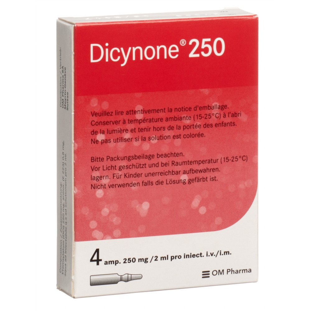 Dicynone sol inj 250 mg 4 ampoules 2 ml