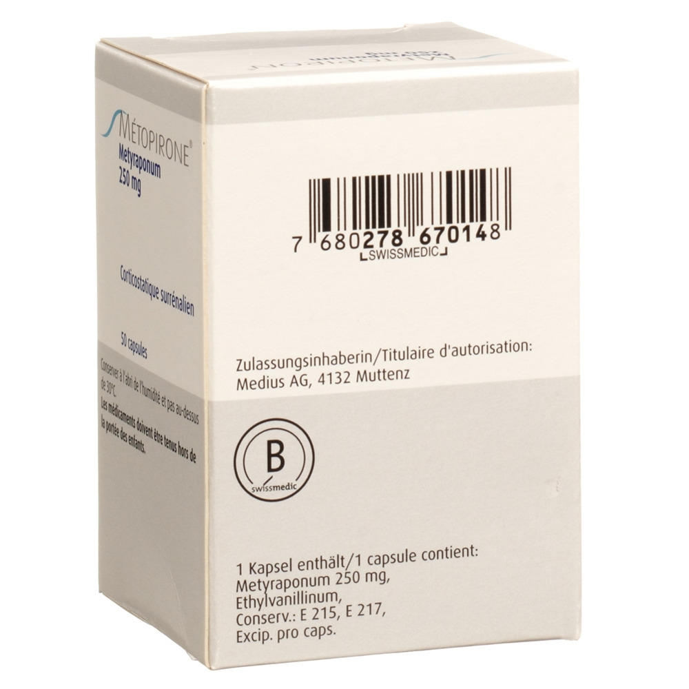 METOPIRONE capsules 250 mg bte 50 pce