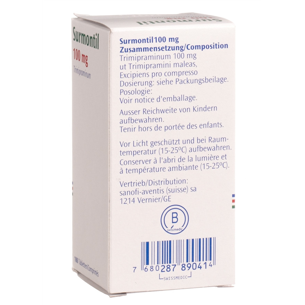 SURMONTIL cpr 100 mg bte 100 pce